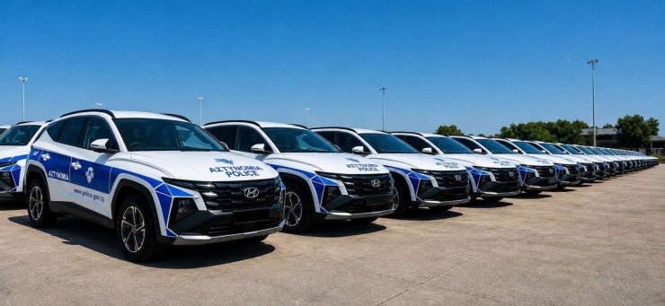 Полиция Кипра получила 80 новых гибридных кроссоверов Hyundai Tucson с полным приводом