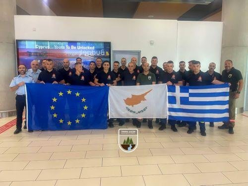 На Кипре впервые дежурят 21 греческий пожарный в рамках европейской программы помощи