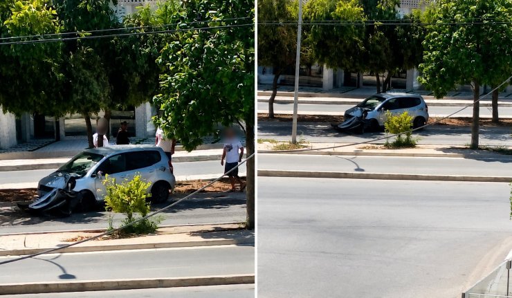 Водитель врезался в дерево у пожарной станции на трассе Ларнака-Лимасол и скрылся